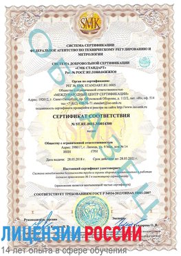Образец сертификата соответствия Заволжье Сертификат OHSAS 18001